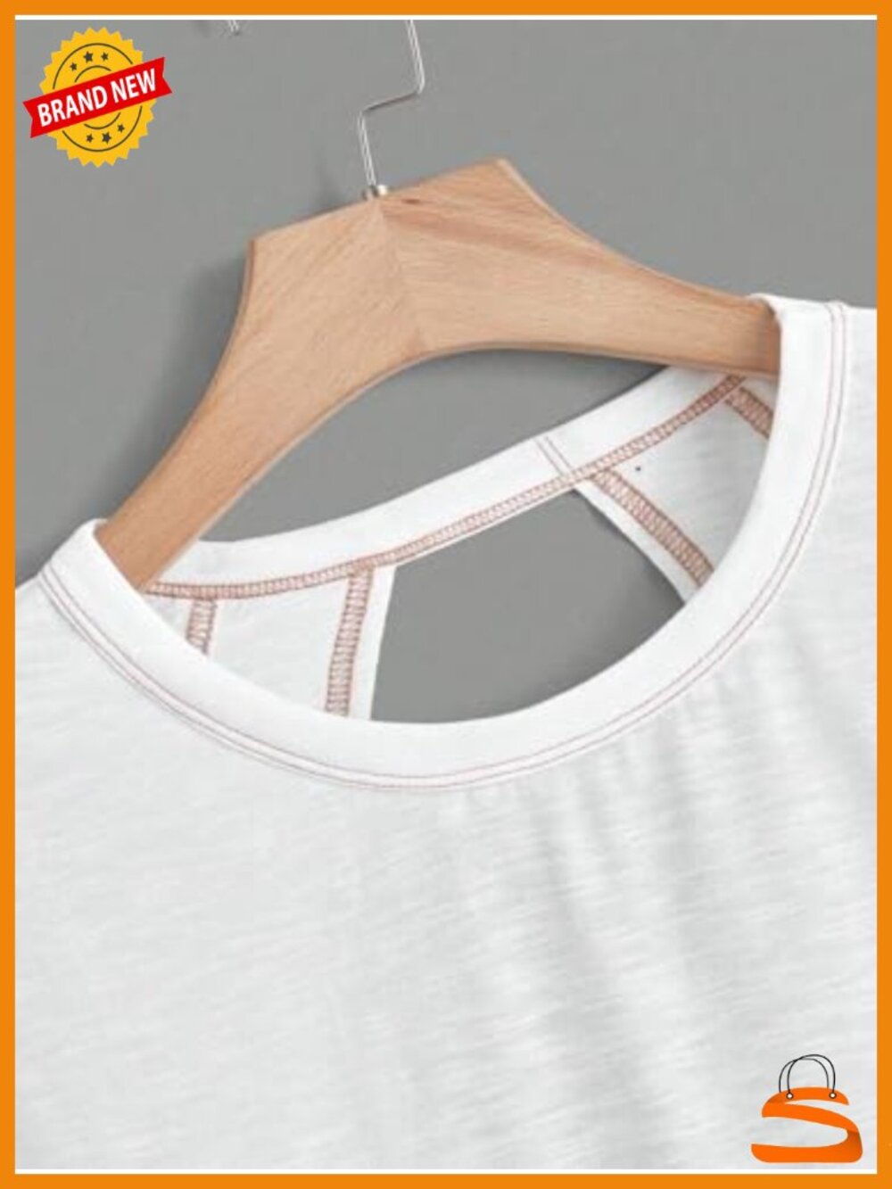 2 Pack Open Back Criss Cross Cut Out Summer T Shirts Short Sleeve Crewneck - Picture 4 of 6